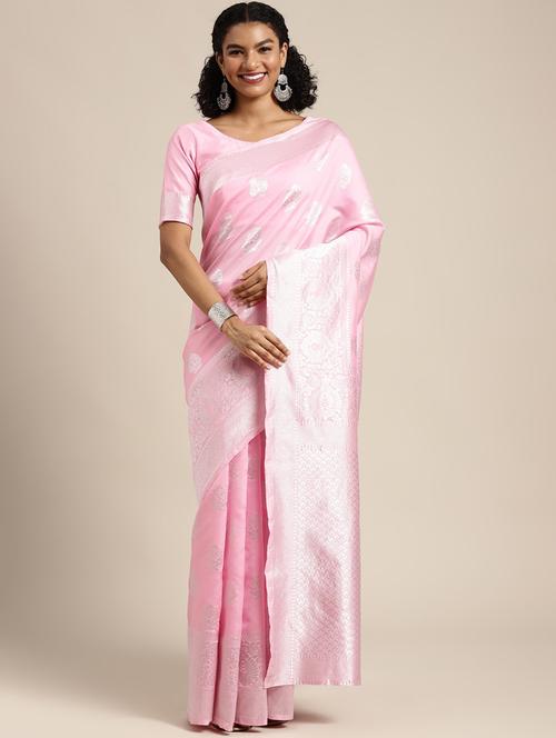 jacquard work banarasi saree - 20212106 - Very Small Image - 1