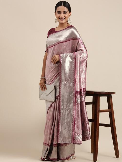 jacquard work banarasi saree - 20212115 - Very Small Image - 1