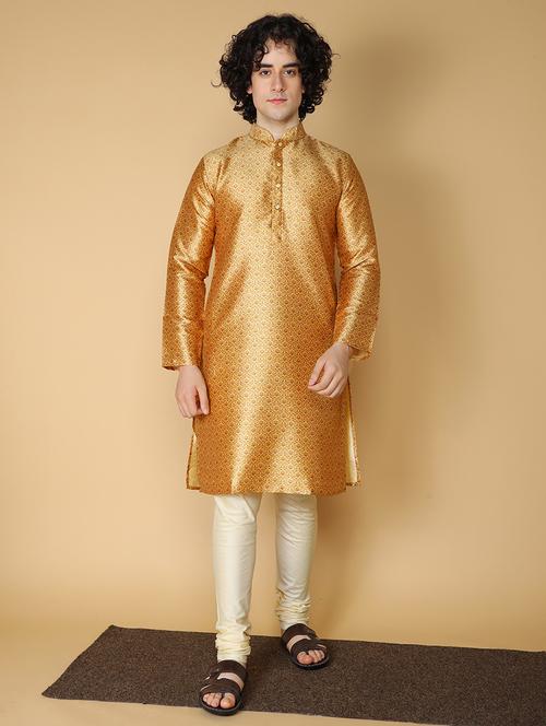 men self design kurta churidar ethnic wear set - 20212262 - Very Small Image - 1
