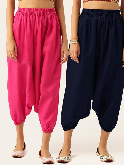 combo of 2 cotton palazzo - 20213188 - Very Small Image - 1