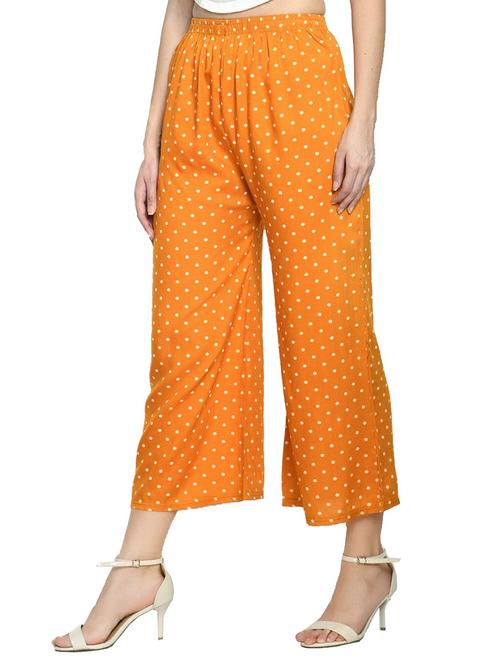 orange polka dots straight palazzo - 20214588 - Very Small Image - 1