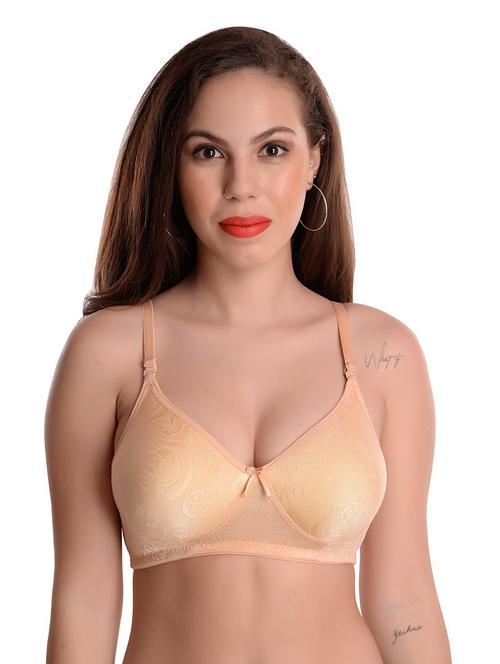 beige cotton blend sports bra - 20214683 - Very Small Image - 1