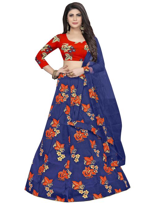 self design flared lehenga choli set with dupatta - 20214734 - Very Small Image - 1