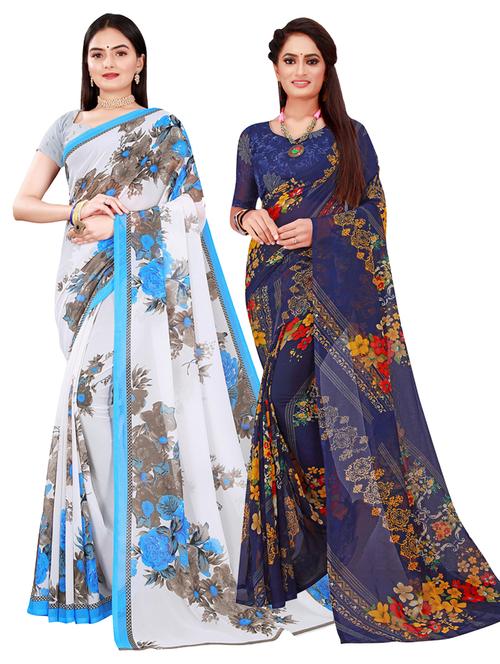 women's saree combo with blouse - 20216275 - Very Small Image - 1