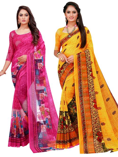 women's saree combo with blouse - 20216777 - Very Small Image - 1