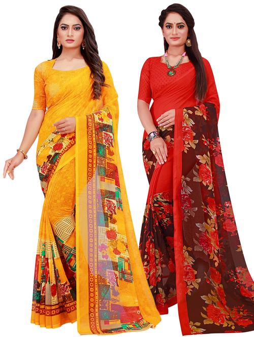 women's saree combo with blouse - 20217233 - Very Small Image - 1