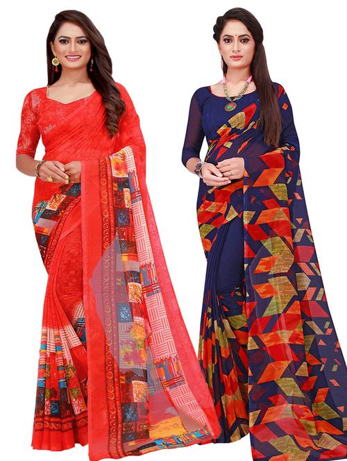 women's saree combo with blouse - 20217898 - Very Small Image - 1