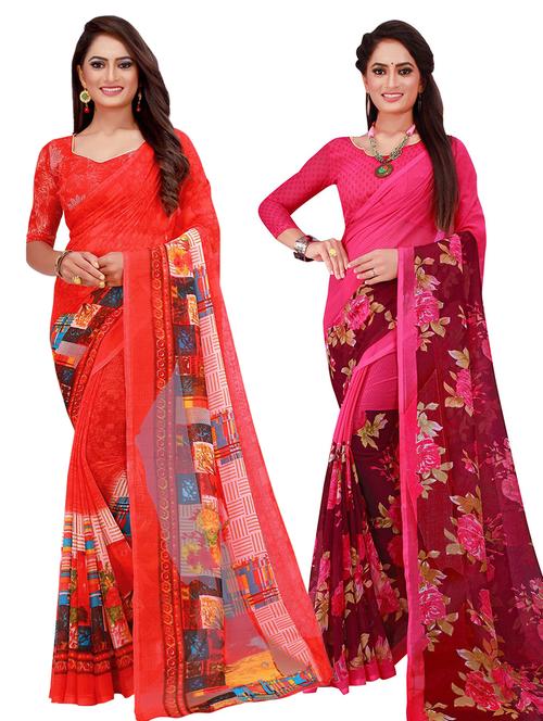 women's saree combo with blouse - 20218081 - Very Small Image - 1