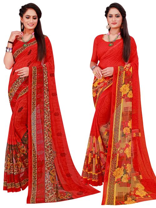 women's saree combo with blouse - 20218096 - Very Small Image - 1