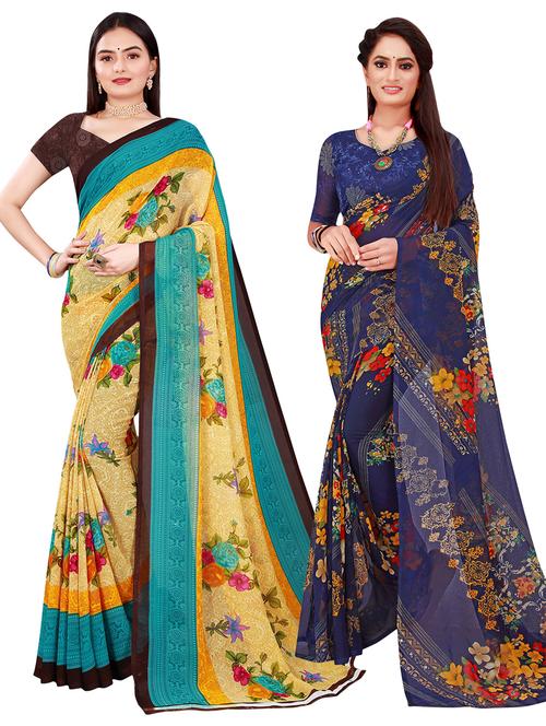 women's saree combo with blouse - 20218228 - Very Small Image - 1