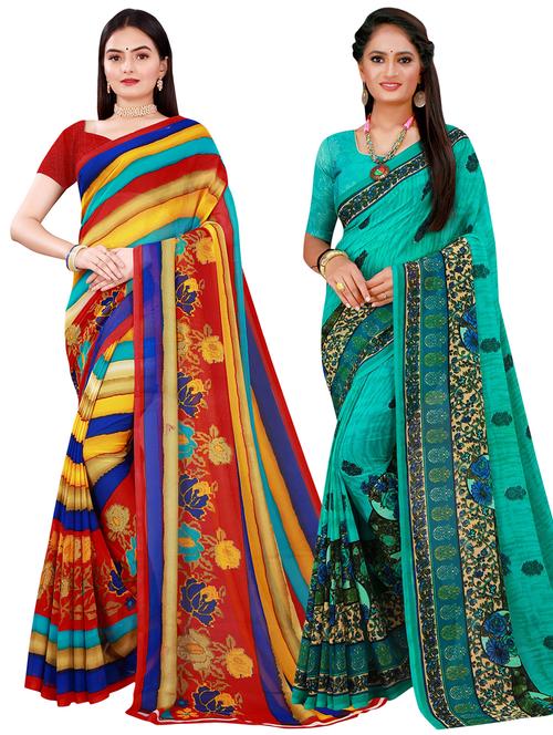 women's saree combo with blouse - 20218251 - Very Small Image - 1