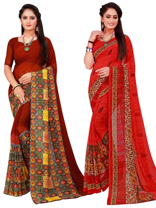 women's saree combo with blouse - 20218255 - Very Small Image - 1