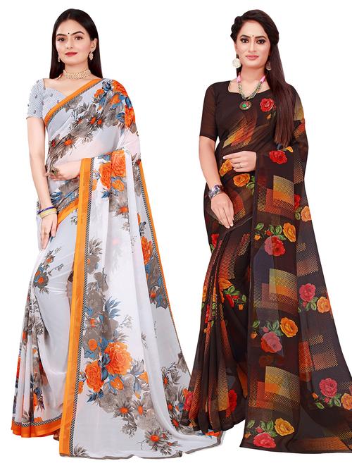 women's saree combo with blouse - 20218609 - Very Small Image - 1