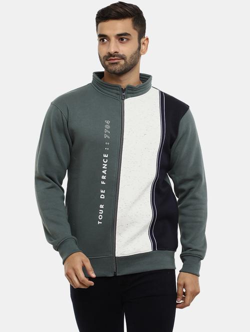 men color block cotton regular sweatshirt - 20220088 - Very Small Image - 1