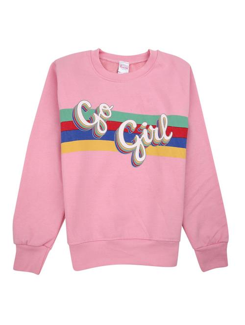 chest print round neck sweatshirt - 20220363 - Very Small Image - 1