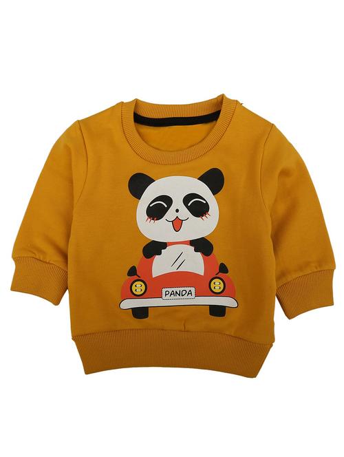 mustard printed long sleeve sweatshirt - 20220550 - Very Small Image - 1