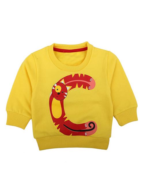 yellow printed long sleeve sweatshirt - 20220555 - Very Small Image - 1