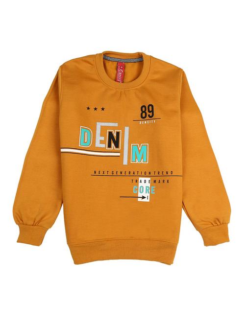mustard printed long sleeve sweatshirt - 20220574 - Very Small Image - 1