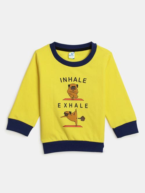 yellow printed long sleeve sweatshirt - 20220677 - Very Small Image - 1