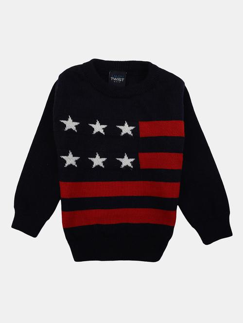 navy blue acrylic blend sweater - 20220800 - Very Small Image - 1