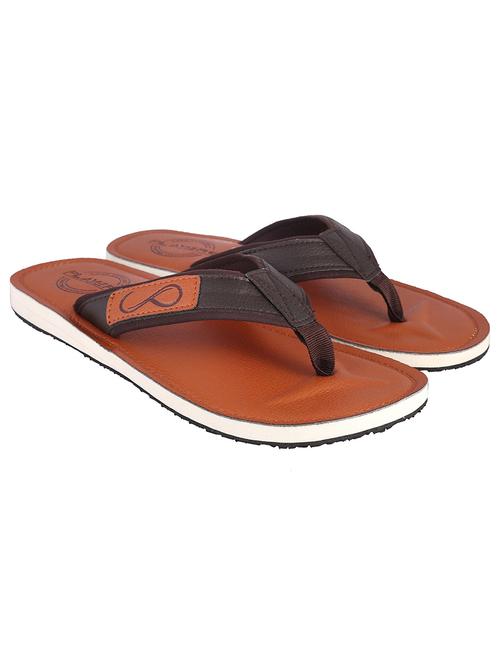 tan synthetic slip on flip flops - 20220969 - Very Small Image - 1