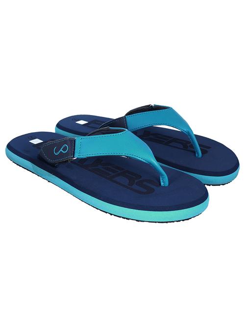 navy synthetic slip on flip flops - 20220978 - Very Small Image - 1