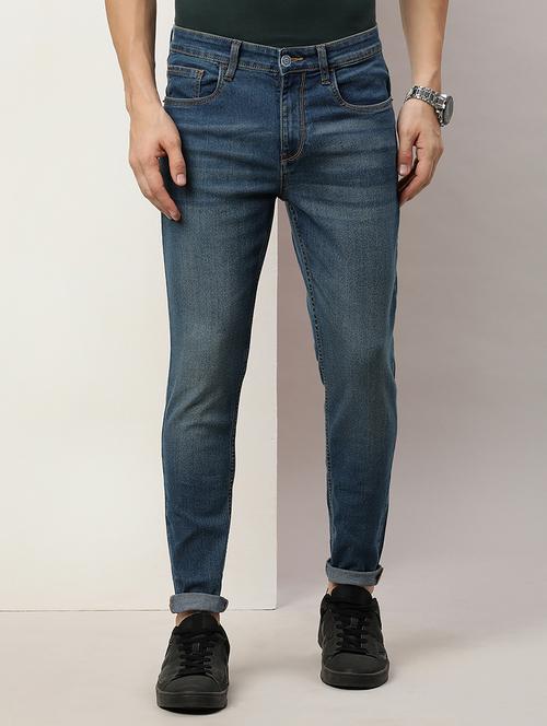 men mid rise washed denim jeans - 20221062 - Very Small Image - 1