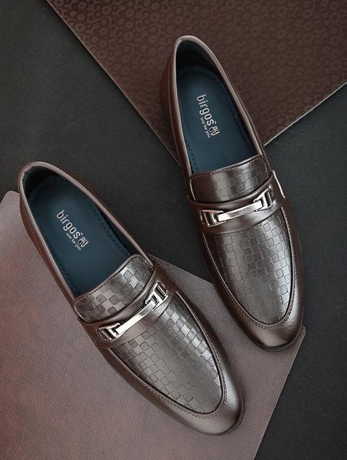 men brown formal slip on - 20221389 - Very Small Image - 1