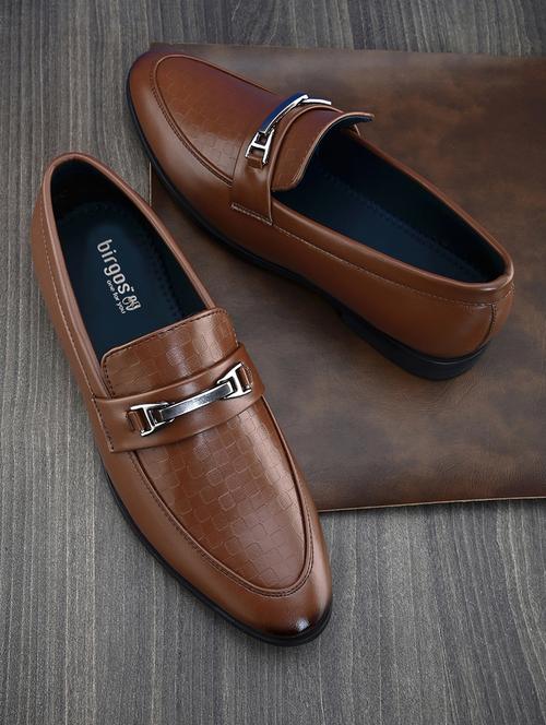 men brown formal slip on - 20221390 - Very Small Image - 1