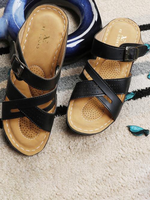 women black slip on sandal - 20223268 - Very Small Image - 1
