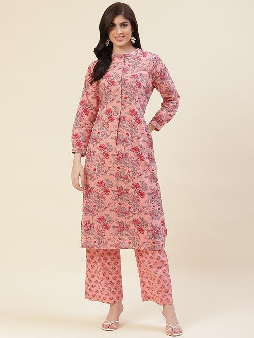 women floral printed kurta pant set - 20225647 - Very Small Image - 1