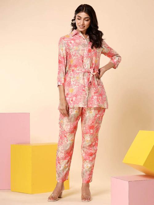 peach colored co ord set - 20225764 - Very Small Image - 1