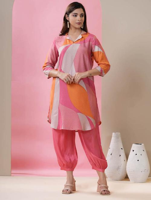 pink colored kurta salwar set - 20225766 - Very Small Image - 1