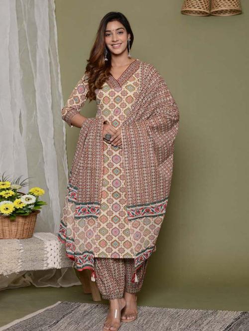 multi colored kurta salwar set - 20225855 - Very Small Image - 1