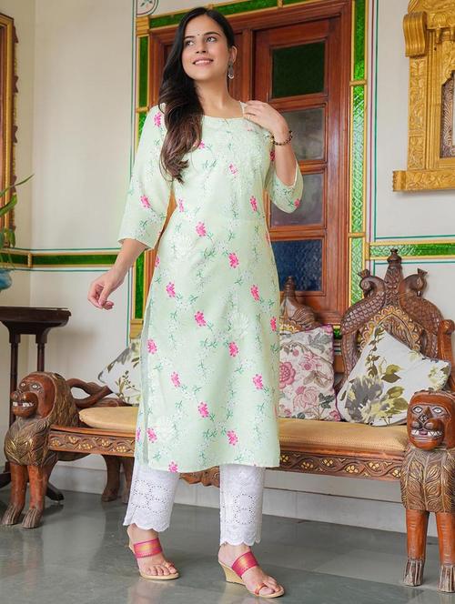 neo mint colored kurta pant set - 20225860 - Very Small Image - 1