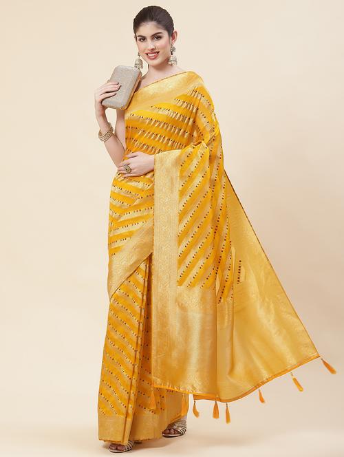 zari work banarasi saree with blouse - 20226023 - Very Small Image - 1
