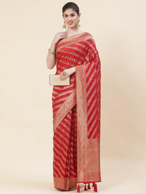 zari work banarasi saree with blouse - 20226024 - Very Small Image - 1