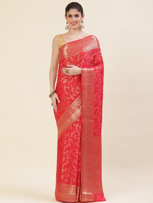 zari bordered banarasi saree - 20226078 - Very Small Image - 1