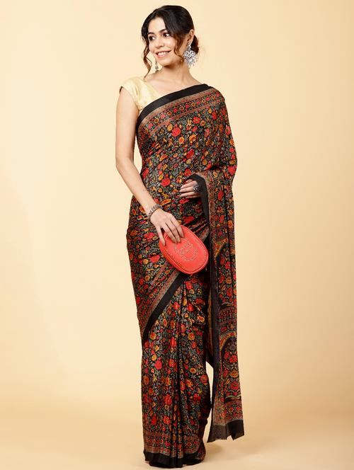 multi colored printed saree - 20226121 - Very Small Image - 1