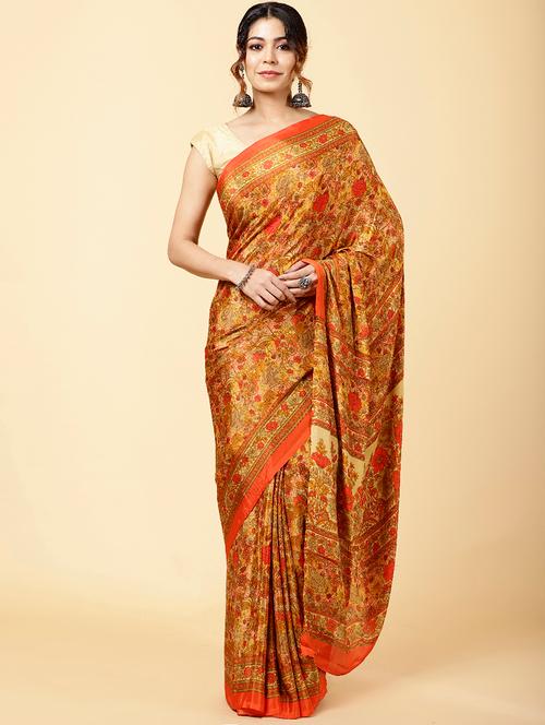 multi colored printed saree with blouse - 20226127 - Very Small Image - 1