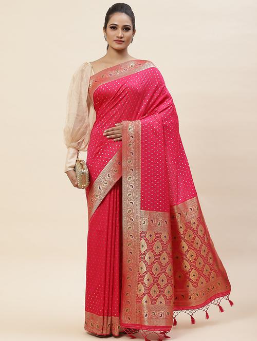 pink colored paithani saree - 20226326 - Very Small Image - 1