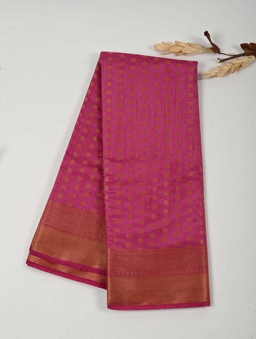 pink colored banarasi saree with blouse - 20226513 - Very Small Image - 1