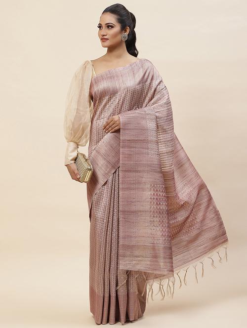 mauve colored bhagalpuri saree with blouse - 20226582 - Very Small Image - 1