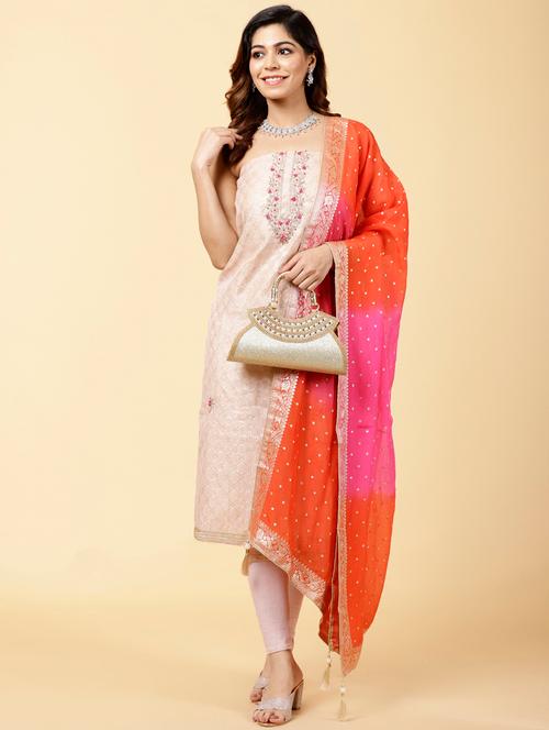 embroidered unstitched suit set - 20226775 - Very Small Image - 1