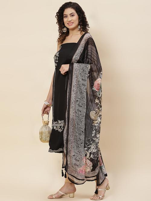 embroidered unstitched suit set - 20226841 - Very Small Image - 1