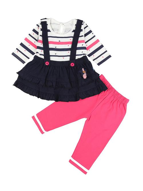 girls multi colored cotton tunic set - 20228797 - Very Small Image - 1
