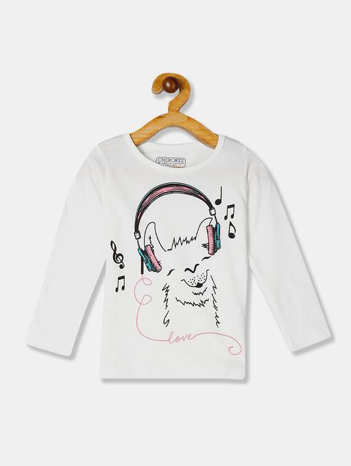 white graphic print regular tee - 20229639 - Very Small Image - 1