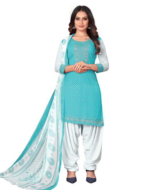 women light blue unstitched salwar suits - 20230062 - Very Small Image - 1