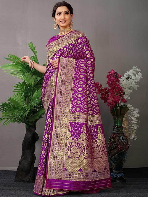 zari work paithani saree - 20232002 - Very Small Image - 1