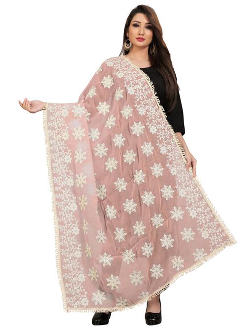lace detailed embroidered dupatta - 20232600 - Very Small Image - 1